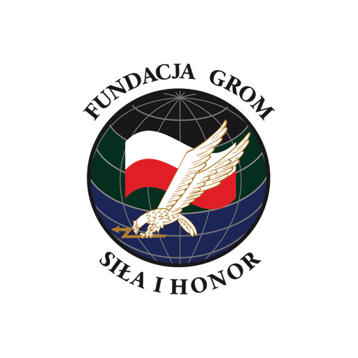 Logo Fundacji GROM. Siła i Honor